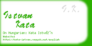 istvan kata business card